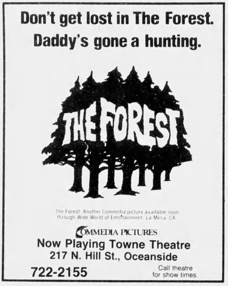 Alternative ad artwork for THE FOREST (1982)